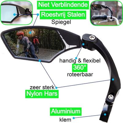 Lifex niet verblindende fietsspiegel