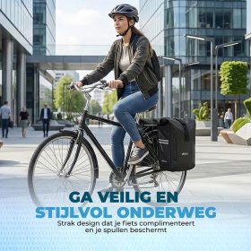 Vebics dubbele fietstas onderweg