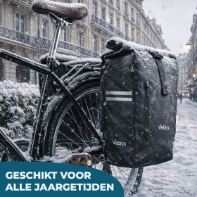 Vebics dubbele fietstas sneeuw