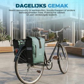 Vebics dubbele fietstas waterdicht mint