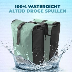 Vebics dubbele fietstas waterdicht mint