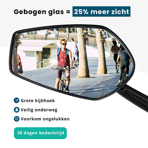 Vebics fietsspiegel gebogen glas
