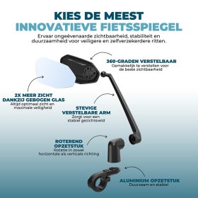 Vebics fietsspiegel verstelbaar details