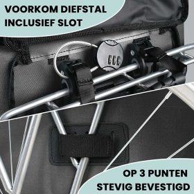 Vebics waterdichte fietstas slot bevestiging